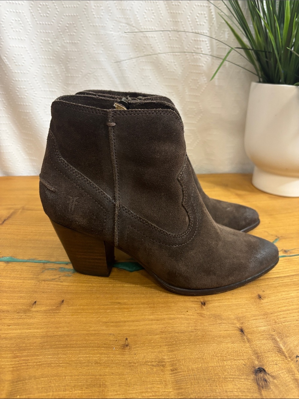 Women Frye Renee Seam Short Cowboy Boots